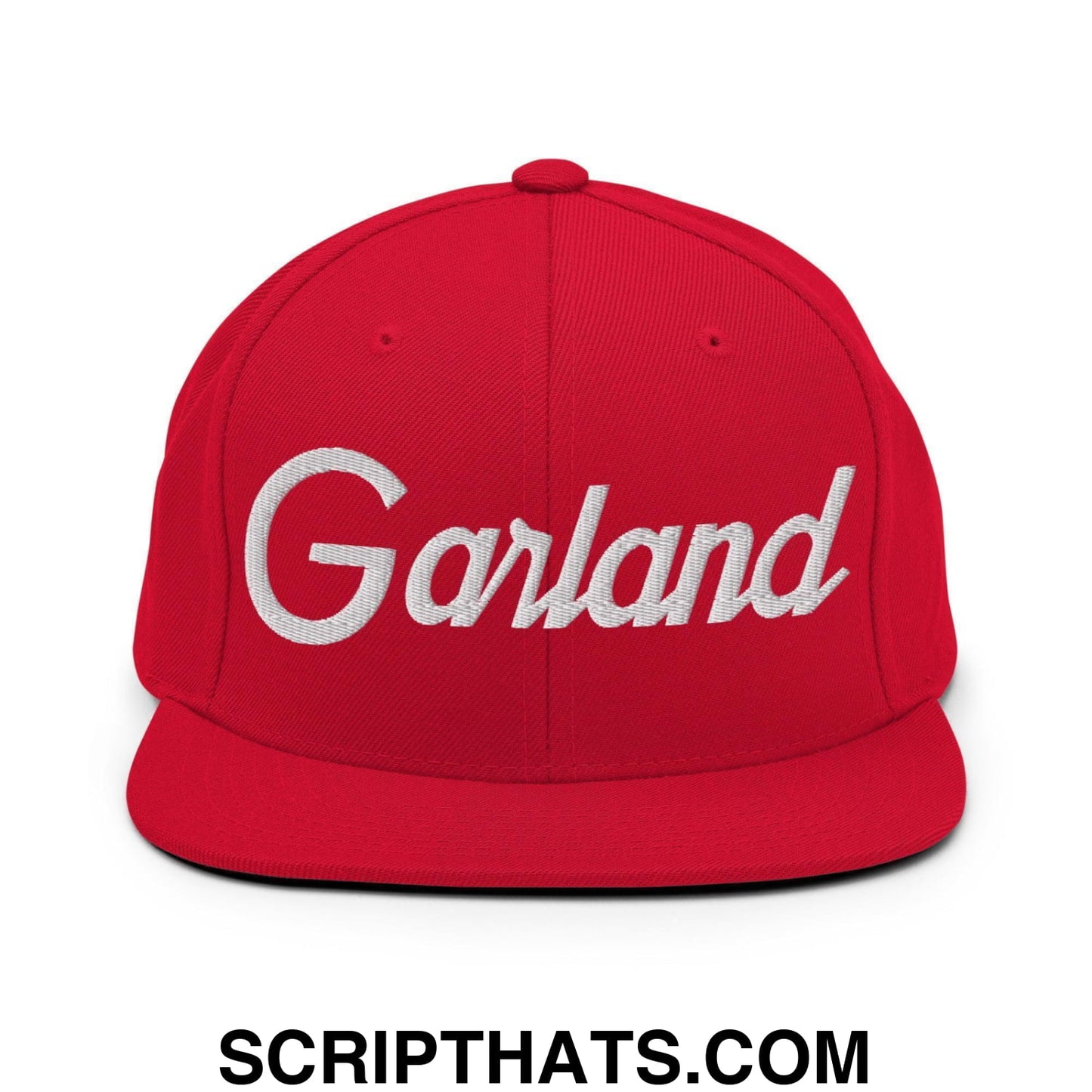 Garland Script Snapback Hat Red