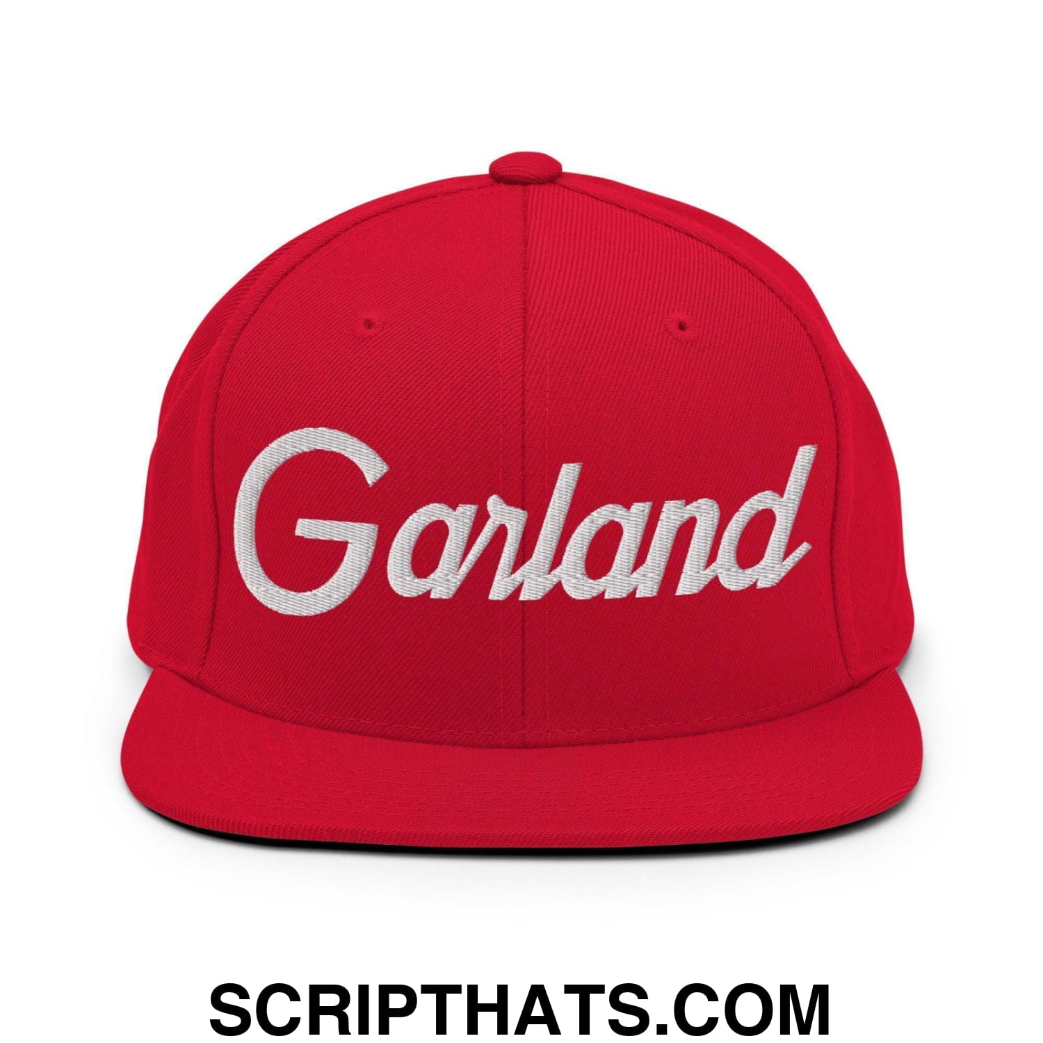Garland Script Snapback Hat Red