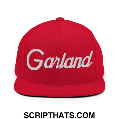 Garland Script Snapback Hat Red