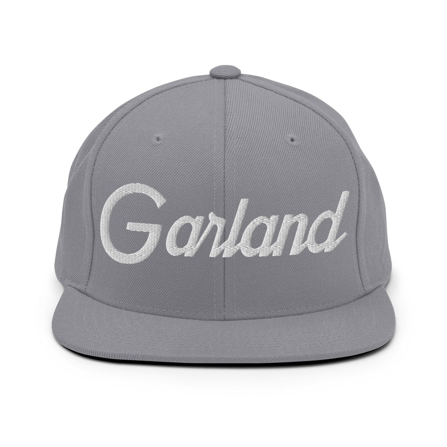 Garland Script Snapback Hat Silver