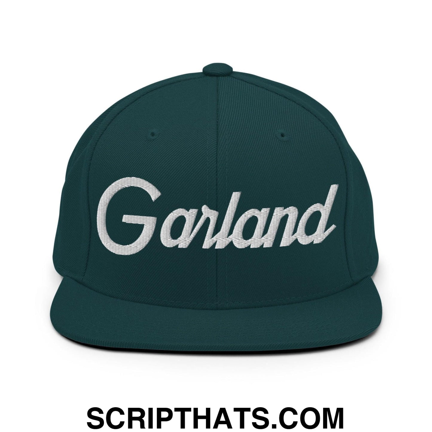 Garland Script Snapback Hat Spruce