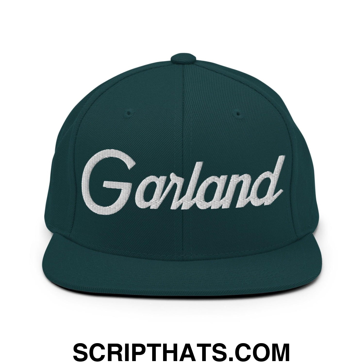 Garland Script Snapback Hat Spruce