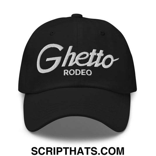 Ghetto Rodeo II Vintage Sports Script Dad Hat Black