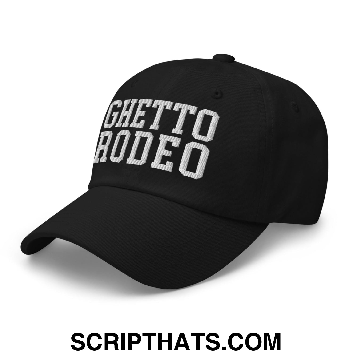 Ghetto Rodeo Varsity Letterman Block Dad Hat Black