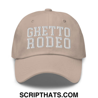 Ghetto Rodeo Varsity Letterman Block Dad Hat Stone