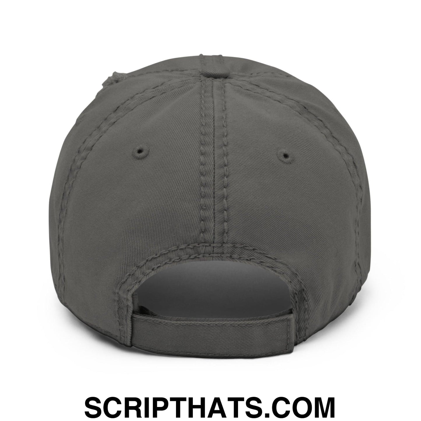 Ghetto Rodeo Varsity Letterman Block Distressed Dad Hat Charcoal Grey