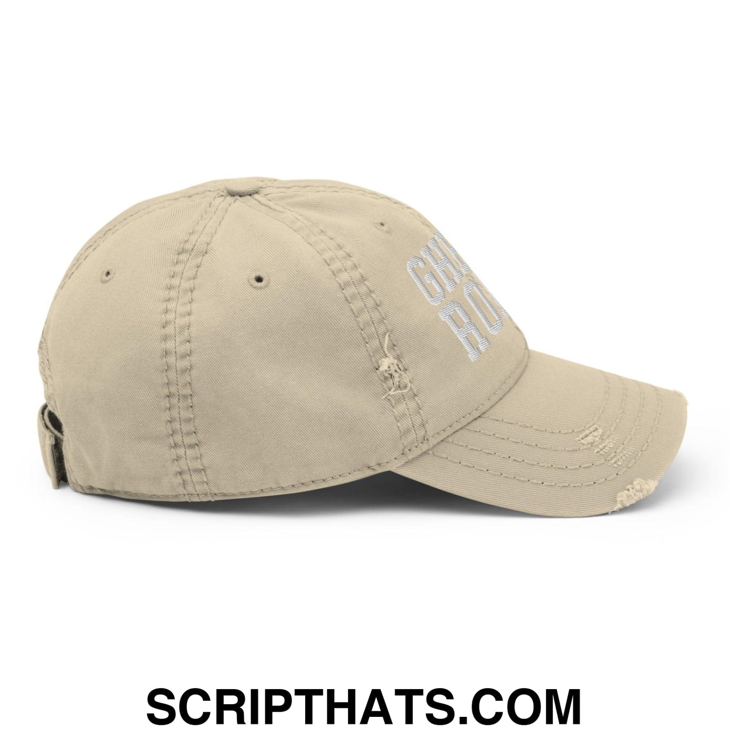 Ghetto Rodeo Varsity Letterman Block Distressed Dad Hat Khaki