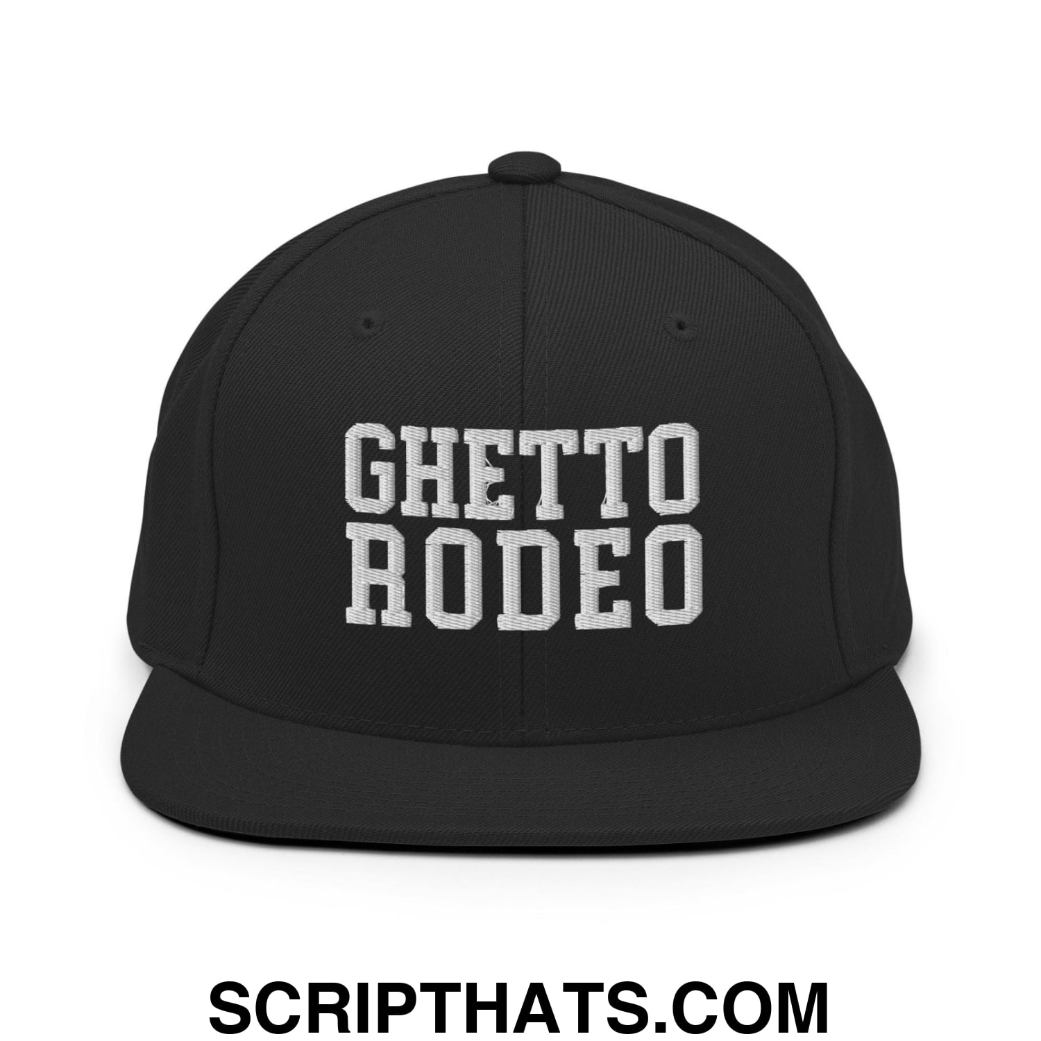 Ghetto Rodeo Varsity Letterman Block Snapback Hat Black