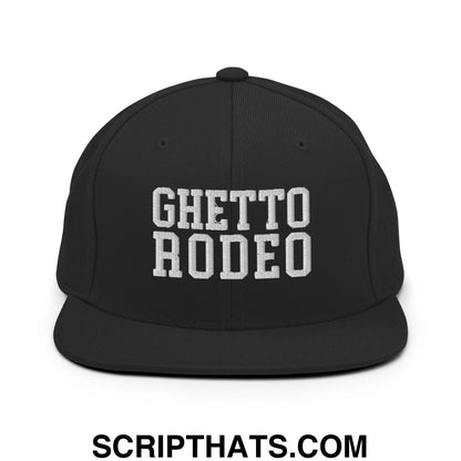 Ghetto Rodeo Varsity Letterman Block Snapback Hat Black