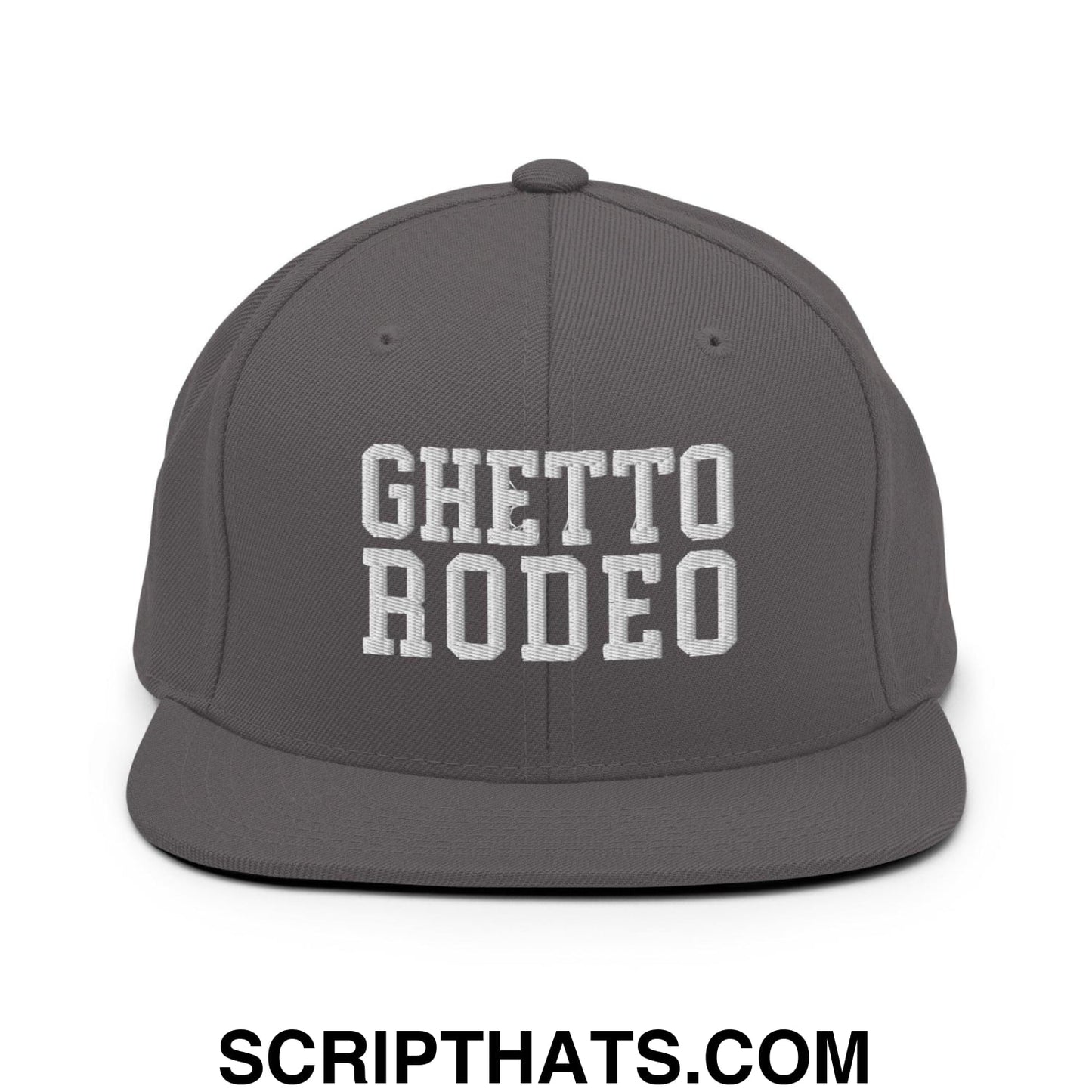 Ghetto Rodeo Varsity Letterman Block Snapback Hat Dark Grey