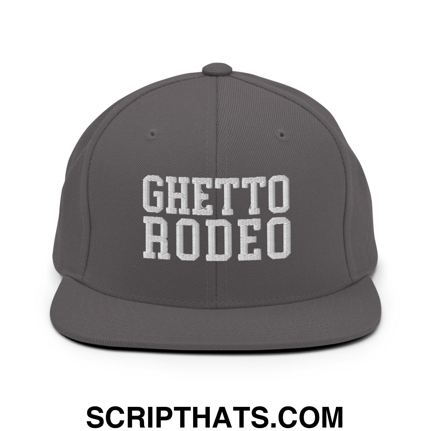 Ghetto Rodeo Varsity Letterman Block Snapback Hat Dark Grey