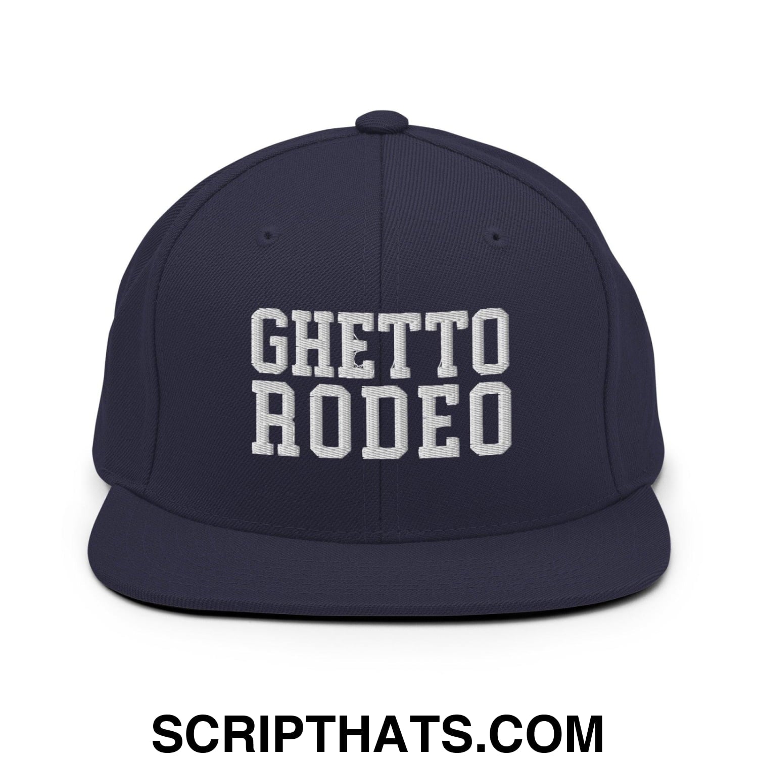 Ghetto Rodeo Varsity Letterman Block Snapback Hat Navy
