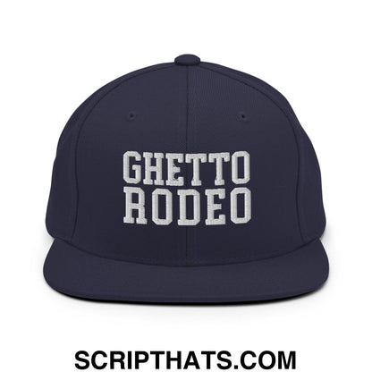 Ghetto Rodeo Varsity Letterman Block Snapback Hat Navy