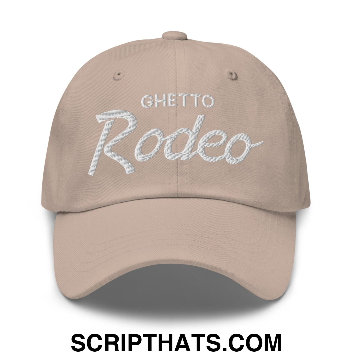 Ghetto Rodeo Vintage Sports Script Dad Hat Stone