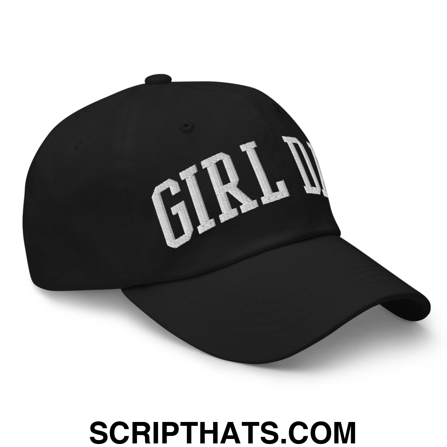 Girl Dad Varsity Letterman Embroidered Dad Hat Black