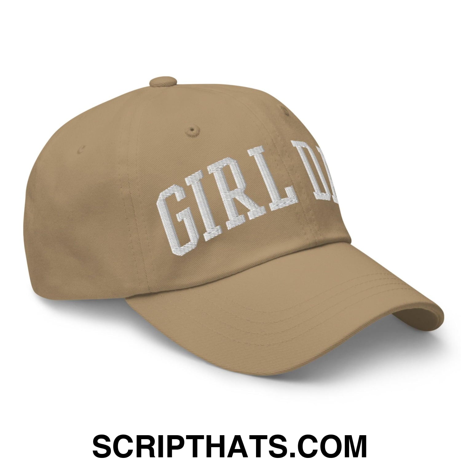 Girl Dad Varsity Letterman Embroidered Dad Hat Khaki