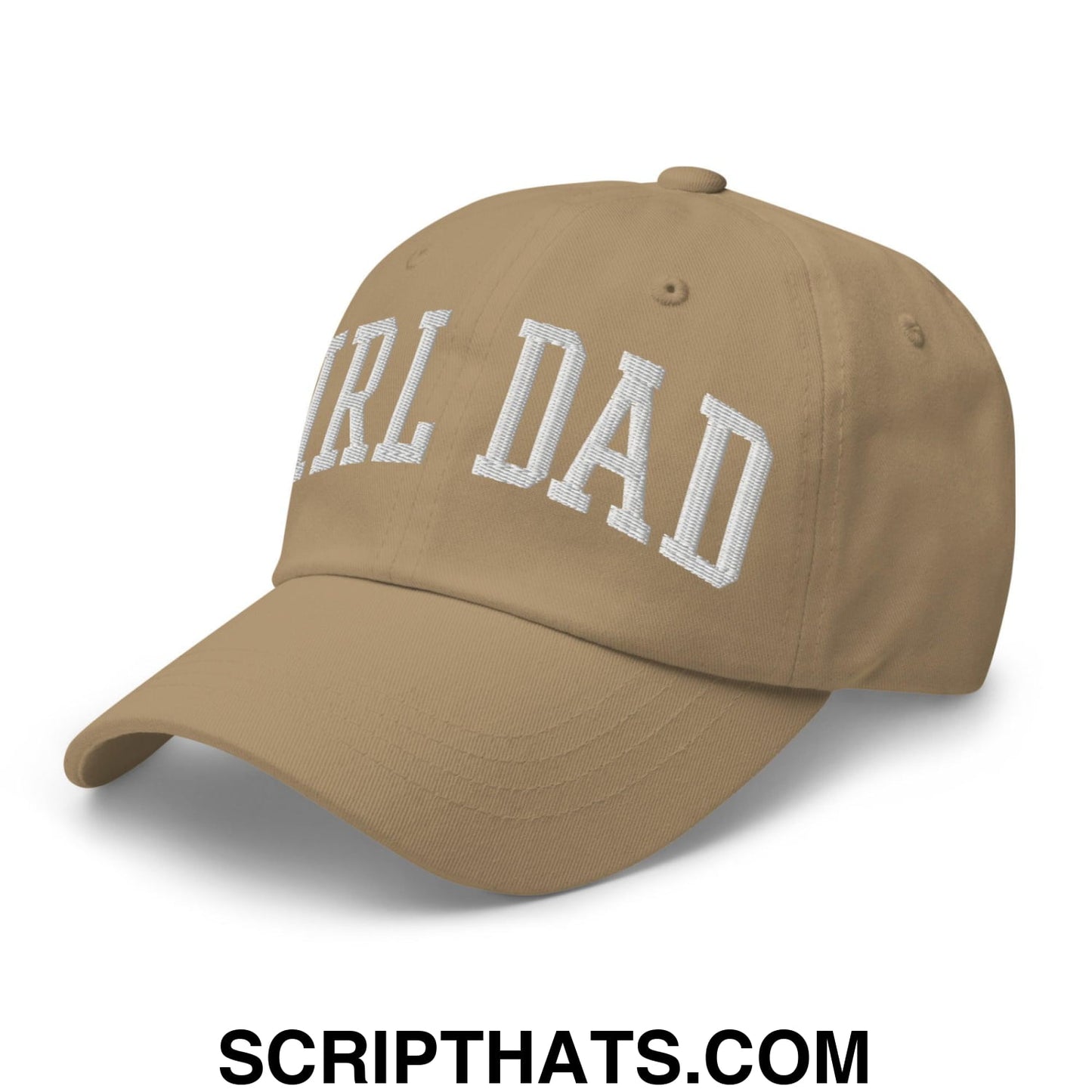 Girl Dad Varsity Letterman Embroidered Dad Hat Khaki
