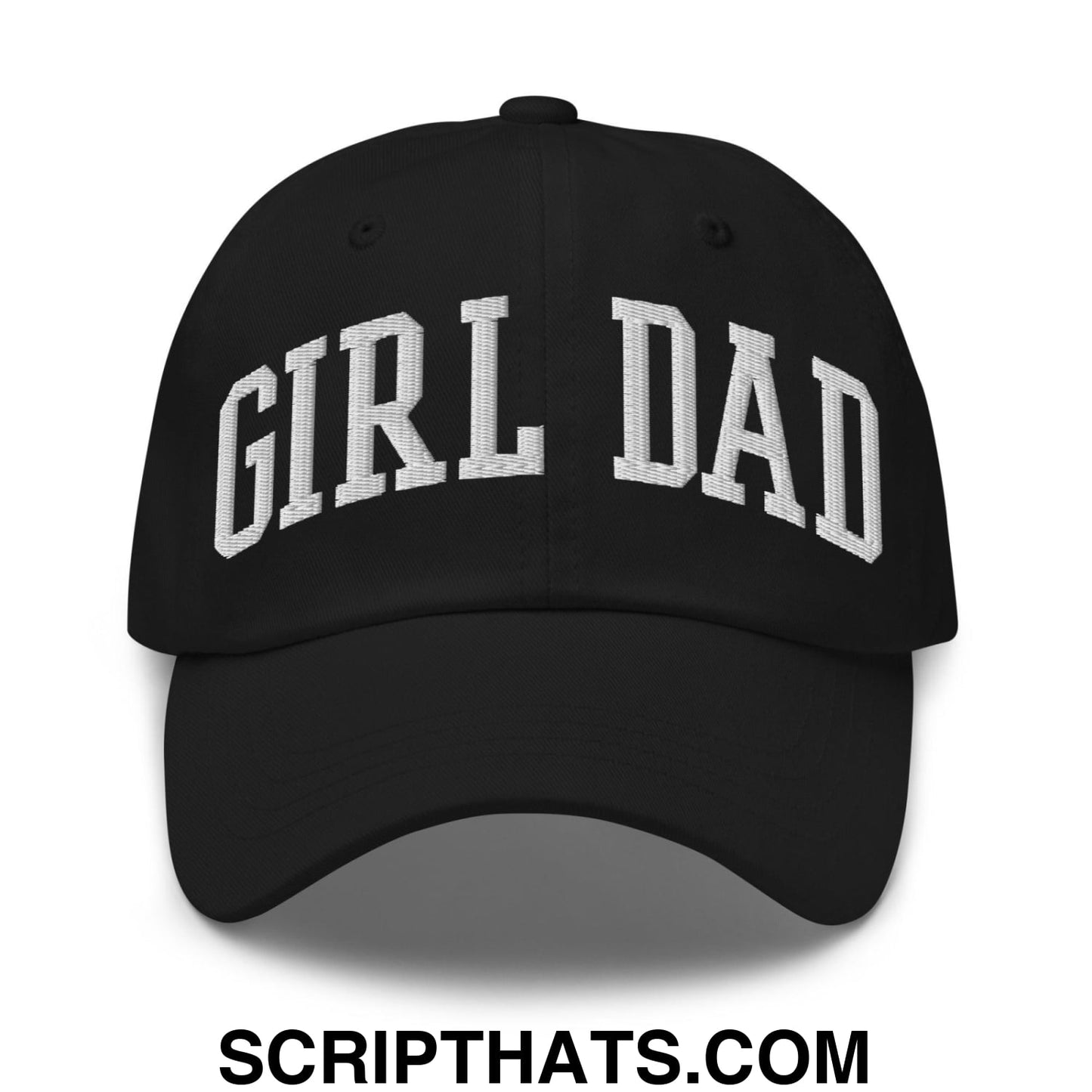 Girl Dad Varsity Letterman Embroidered Dad Hat Black