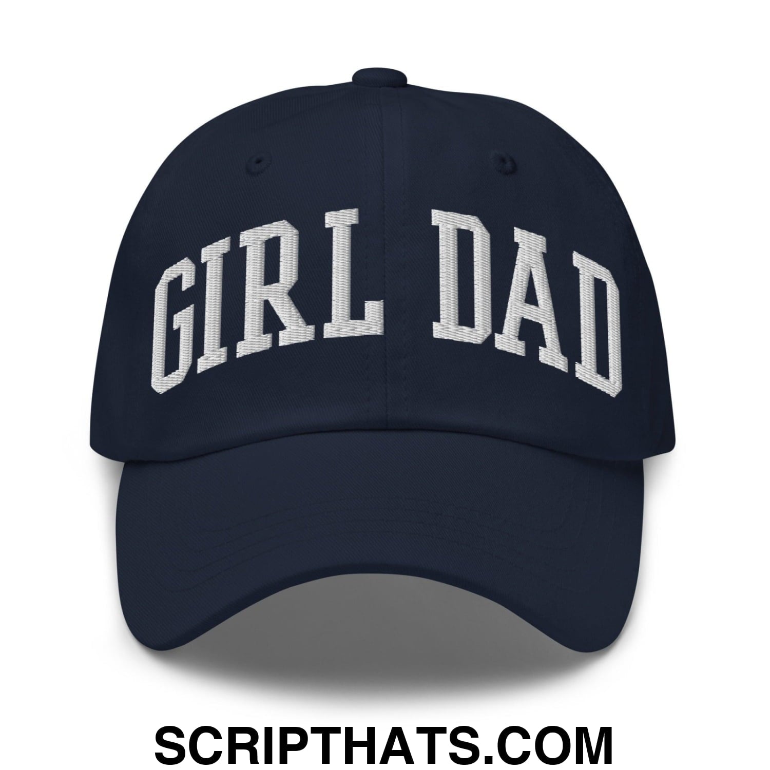 Girl Dad Varsity Letterman Embroidered Dad Hat Navy