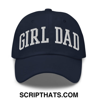 Girl Dad Varsity Letterman Embroidered Dad Hat Navy