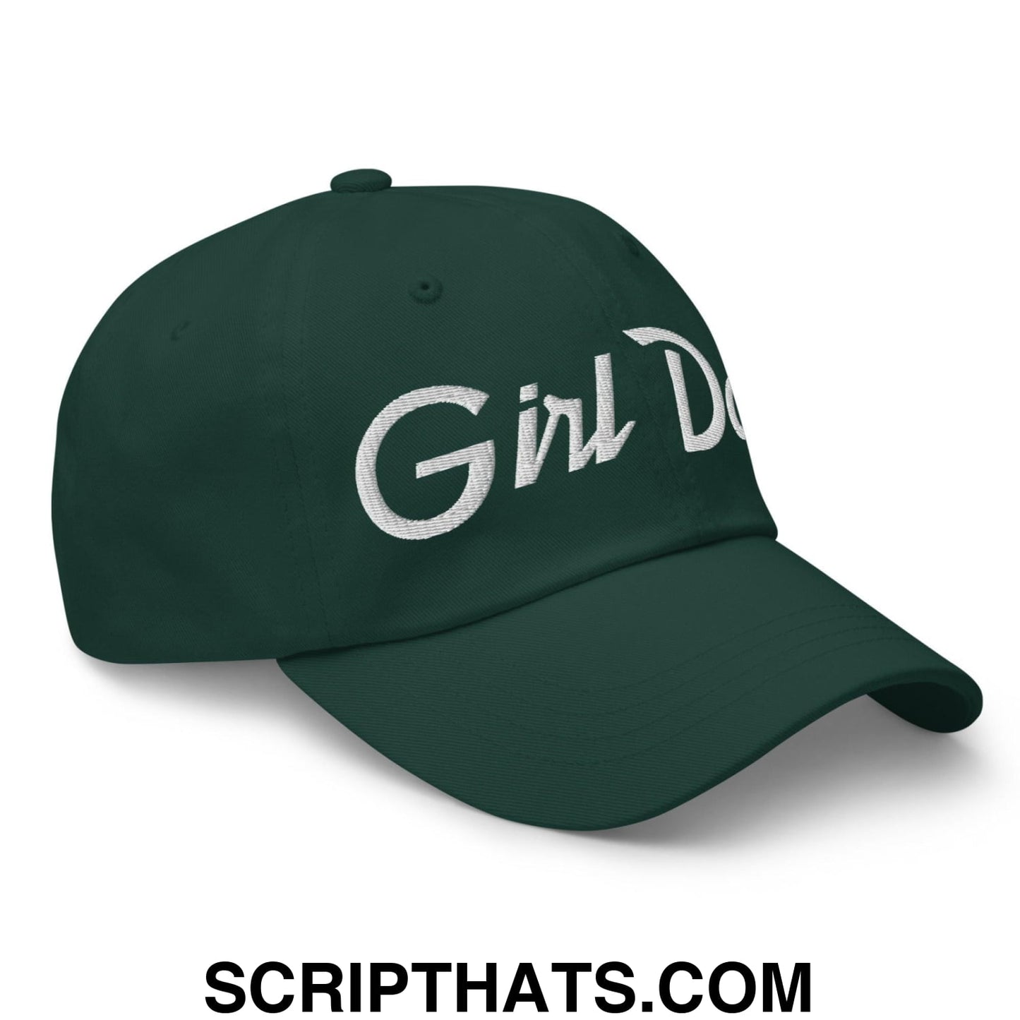 Girl Dad Vintage Sports Script Embroidered Dad Hat Spruce