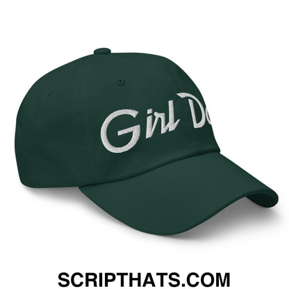 Girl Dad Vintage Sports Script Embroidered Dad Hat Spruce