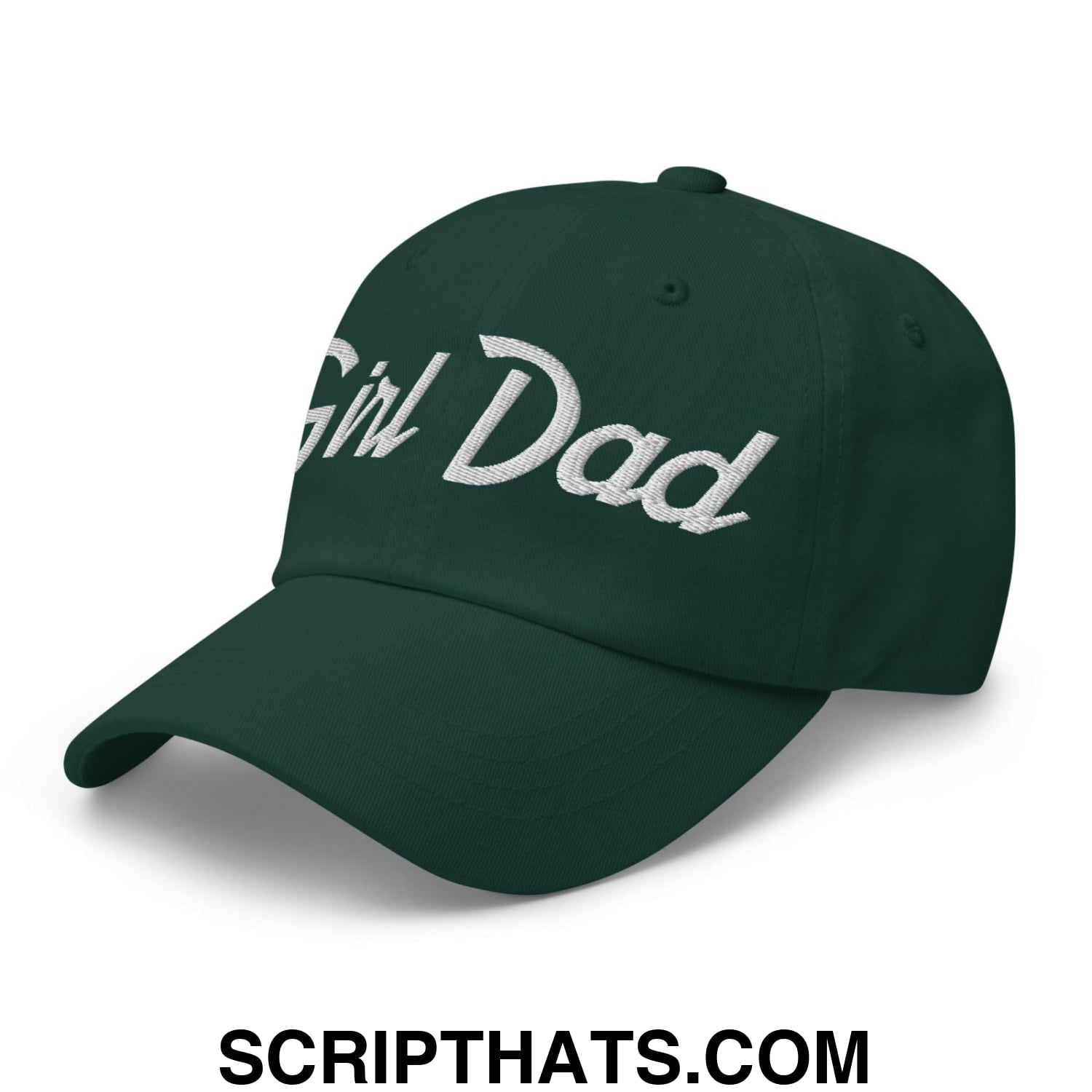 Girl Dad Vintage Sports Script Embroidered Dad Hat Spruce