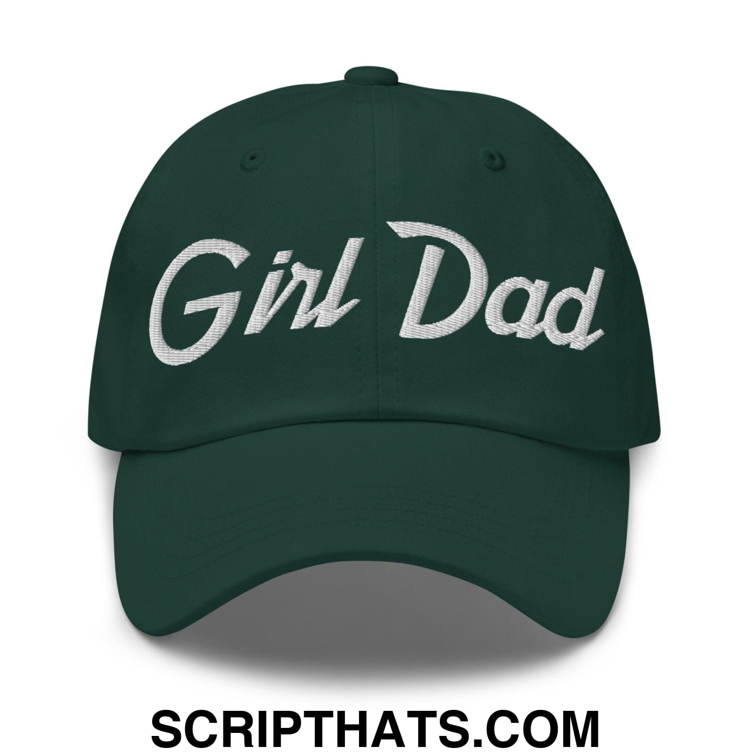 Girl Dad Vintage Sports Script Embroidered Dad Hat Spruce