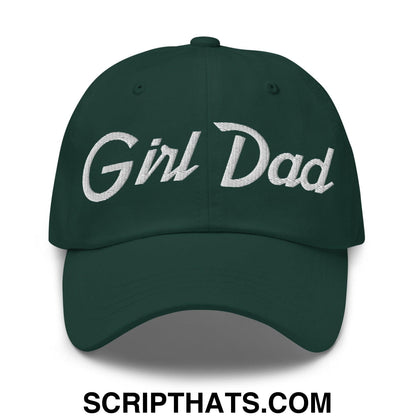 Girl Dad Vintage Sports Script Embroidered Dad Hat Spruce