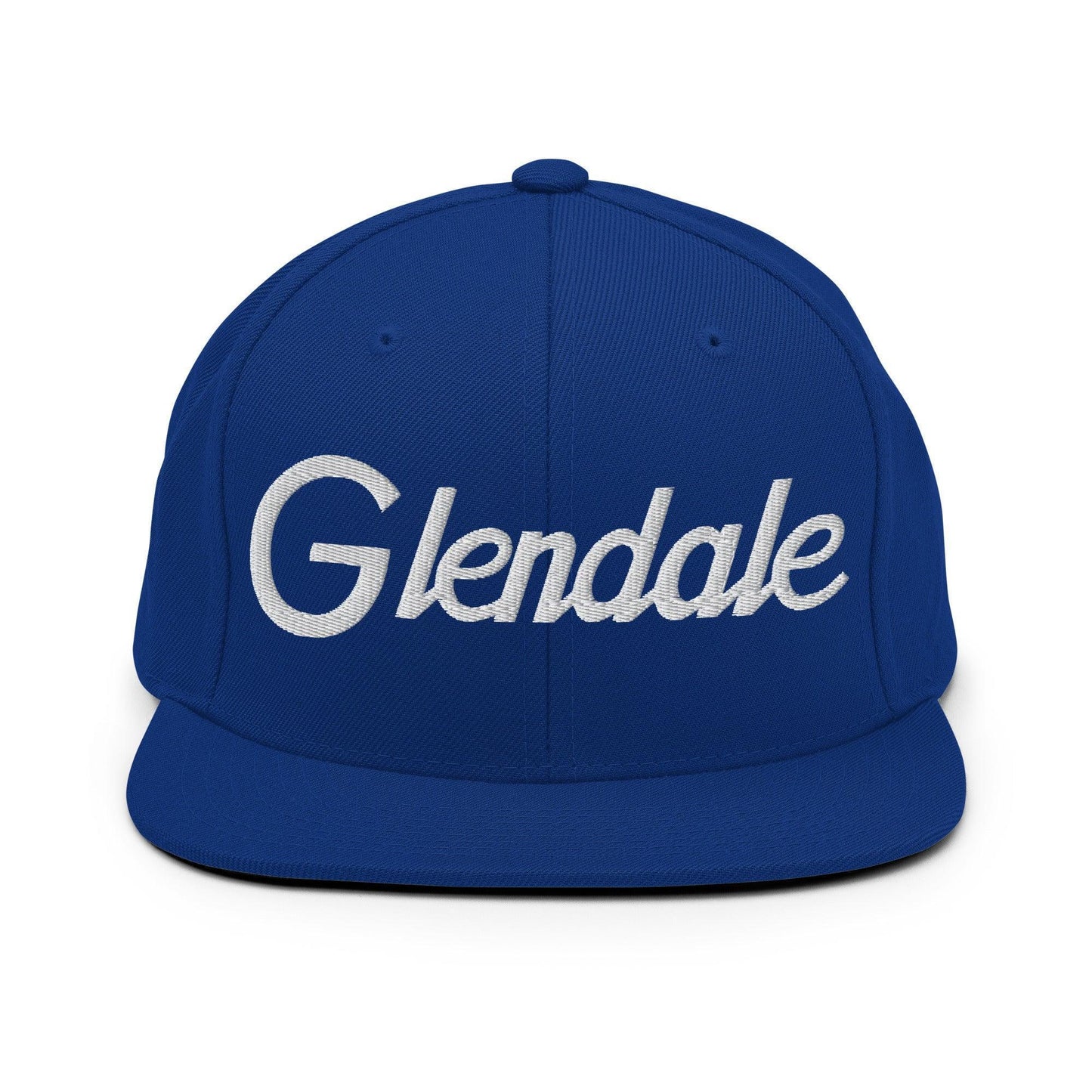 Glendale Script Snapback Hat Royal Blue