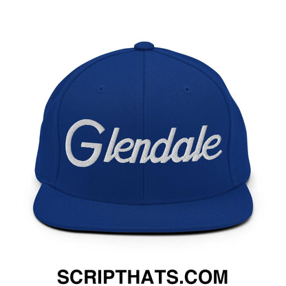 Glendale Script Snapback Hat Royal Blue