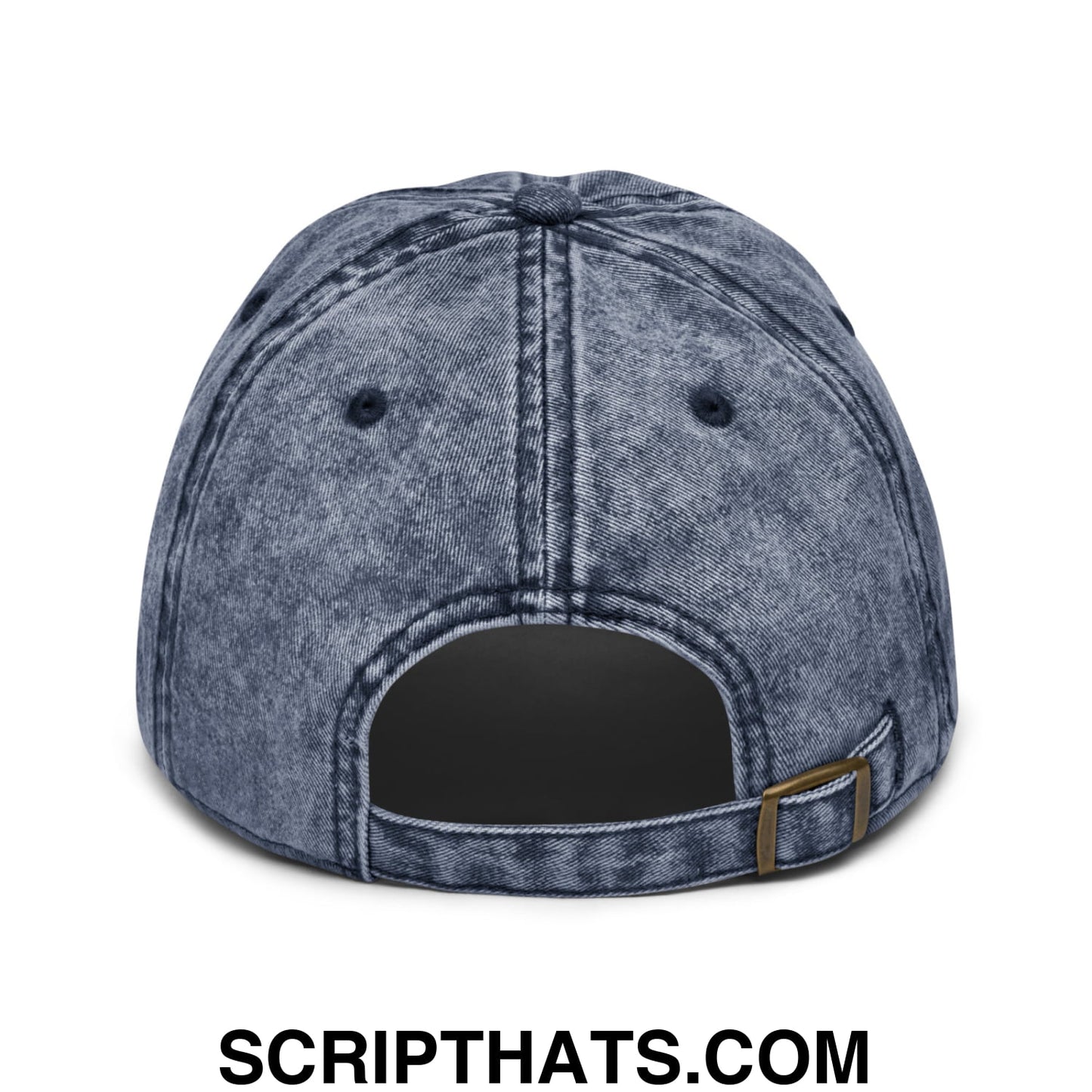 God's Silliest Goose Embroidered Unstructured Denim Dad Hat Navy