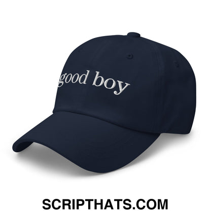 good boy Embroidered Unstructured Dad Hat Navy