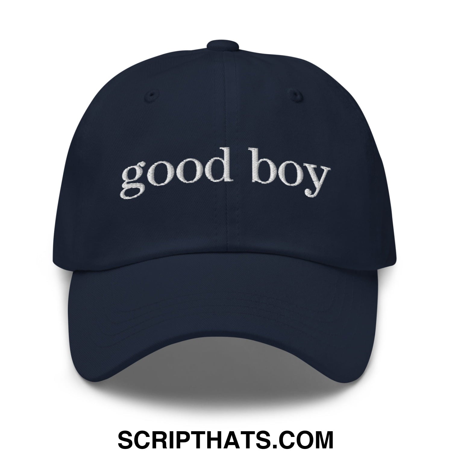 good boy Embroidered Unstructured Dad Hat Navy