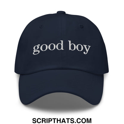 good boy Embroidered Unstructured Dad Hat Navy