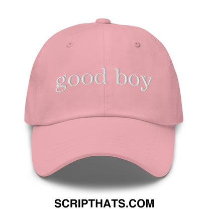 good boy Embroidered Unstructured Dad Hat Pink
