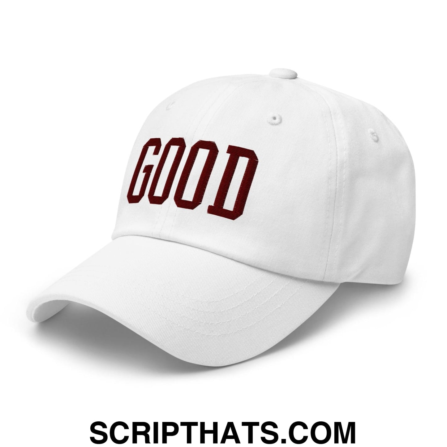 Good Texas Varisty Letterman Block Dad Hat White