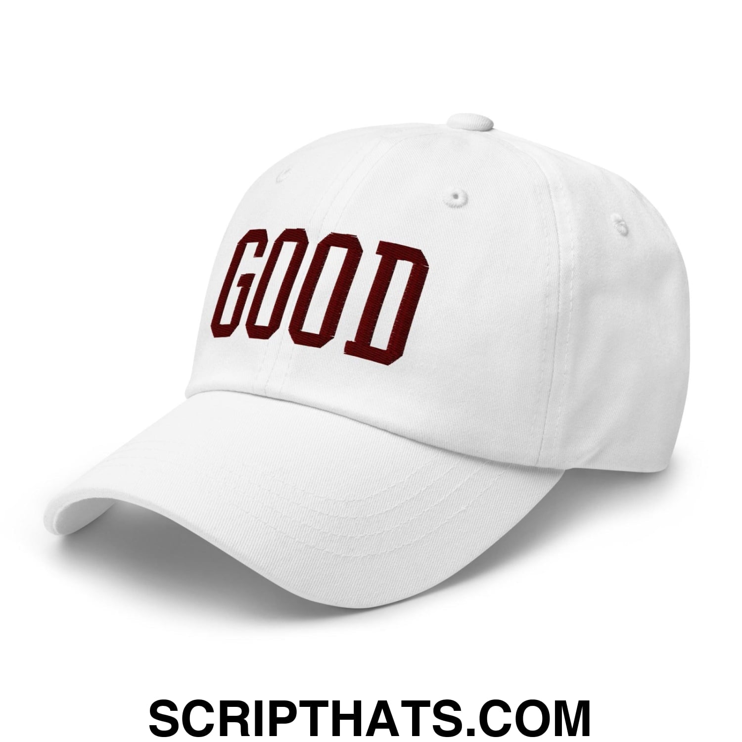 Good Texas Varisty Letterman Block Dad Hat White