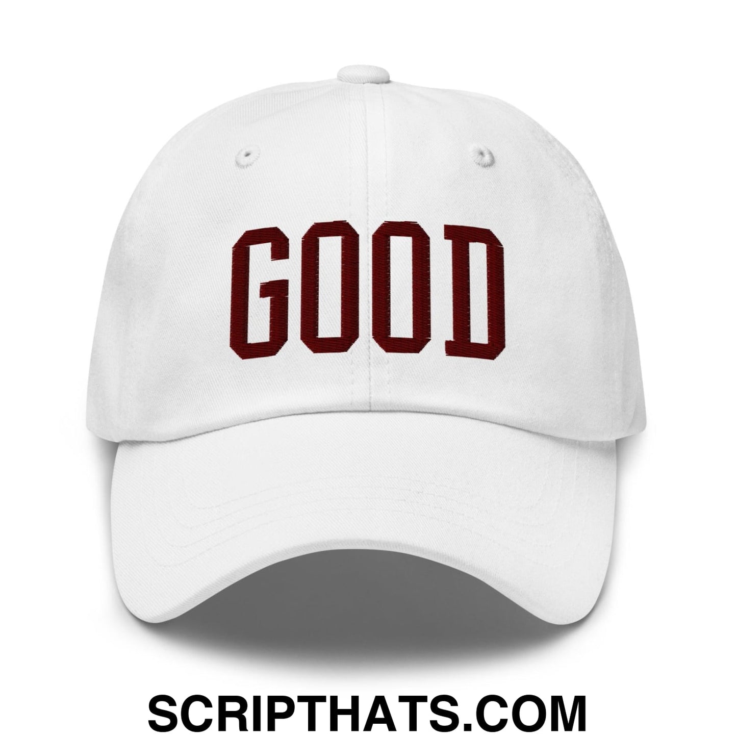 Good Texas Varisty Letterman Block Dad Hat White
