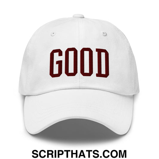 Good Texas Varisty Letterman Block Dad Hat White