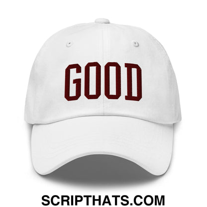 Good Texas Varisty Letterman Block Dad Hat White