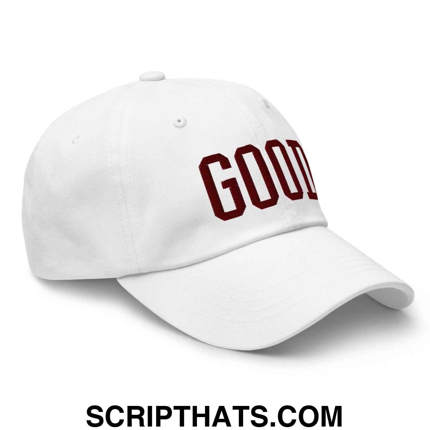 Good Texas Varisty Letterman Block Dad Hat White
