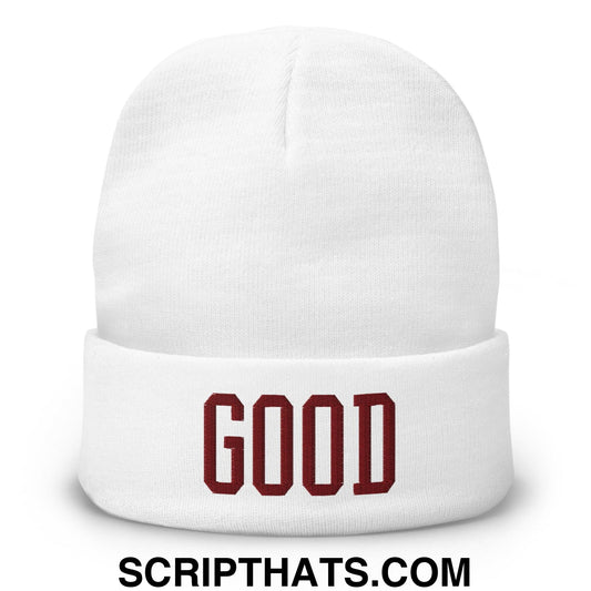 Good Texas Varsity Letterman Block Embroidered Knit Cuffed Beanie Default Title