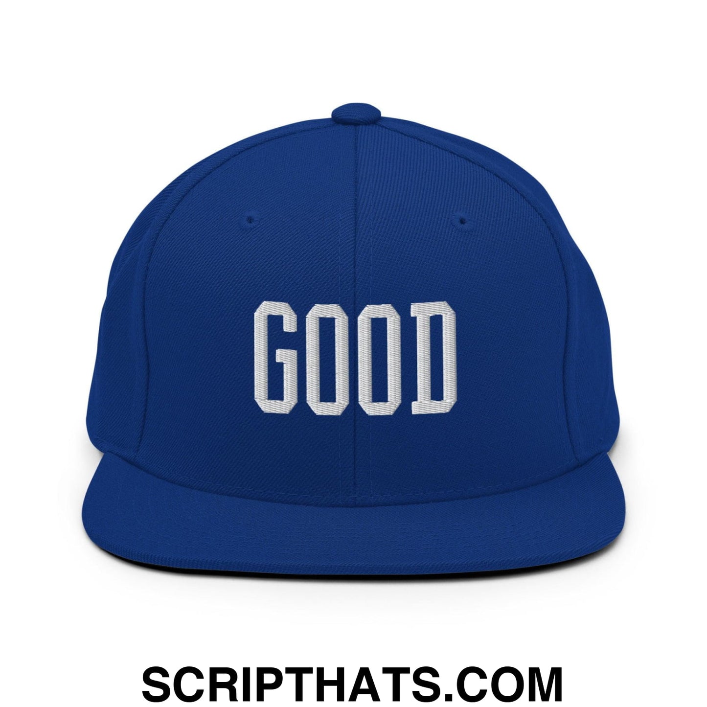 Good Varisty Letterman Block Snapback Hat Royal Blue
