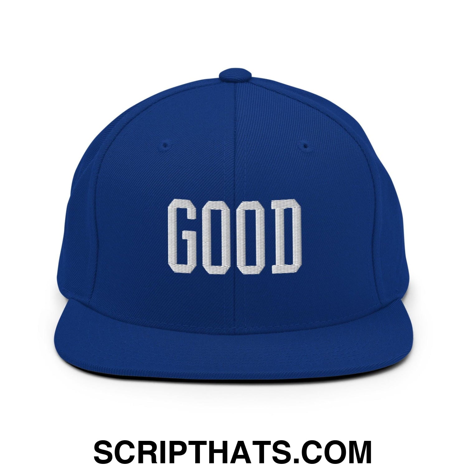 Good Varisty Letterman Block Snapback Hat Royal Blue