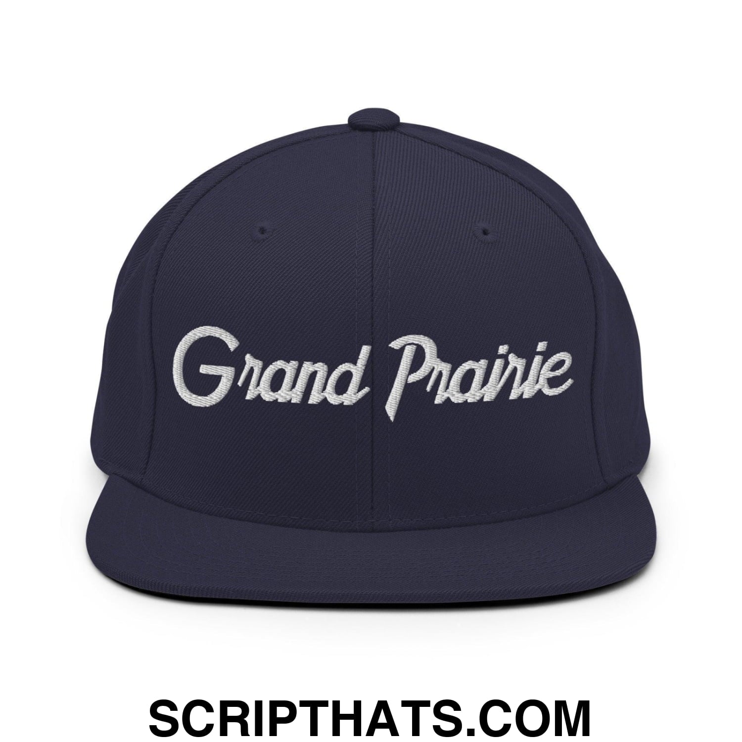 Grand Prairie Script Snapback Hat Navy