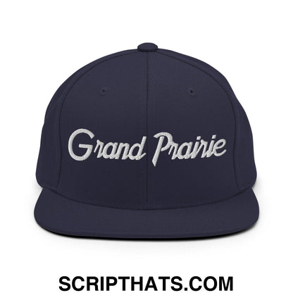 Grand Prairie Script Snapback Hat Navy