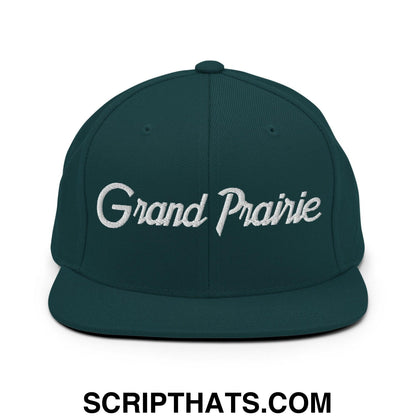 Grand Prairie Script Snapback Hat Spruce