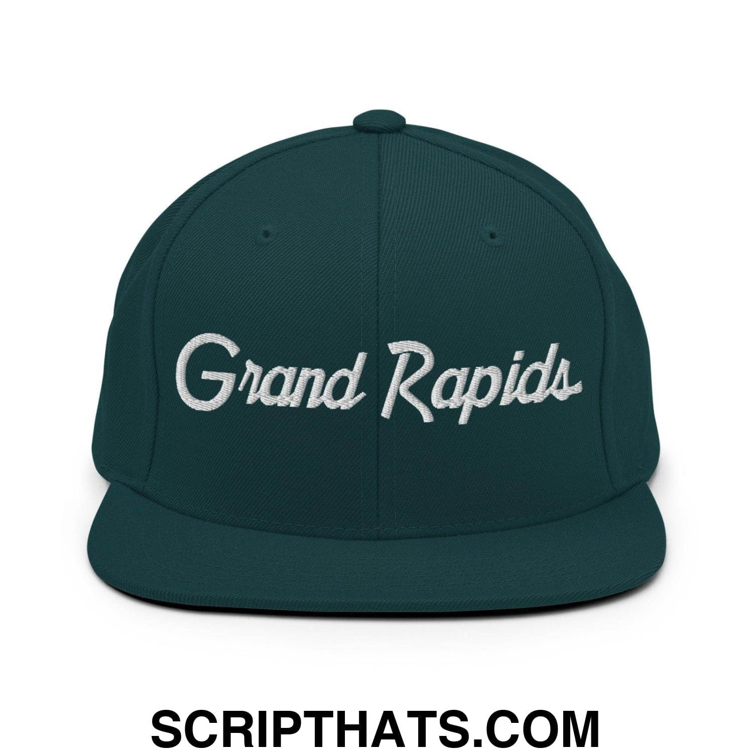 Grand Rapids Script Snapback Hat Spruce