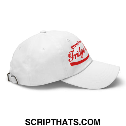 Grandma Needs a Fridge Cigarette Embroidered Unstructured Dad Hat White